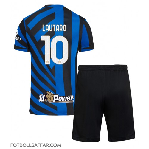 Inter Milan Lautaro Martinez #10 Hemmadräkt Barn 2024-25 Kortärmad (+ Korta byxor)